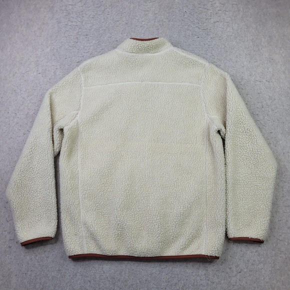 Eddie Bauer Chilali Sherpa Faux Shearling Jacket Men's M Beige Tan Full Zip Hike - Picture 6 of 10